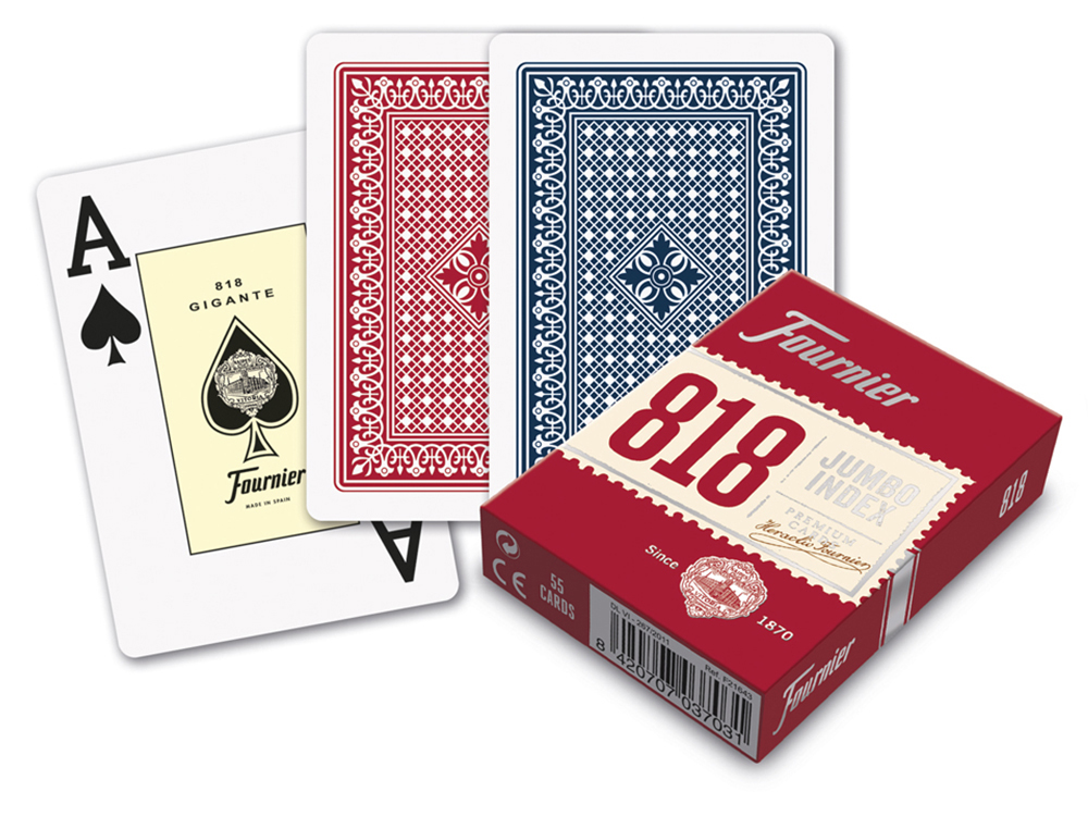 BARAJA FOURNIER POKER INGLES N818 55 CARTAS