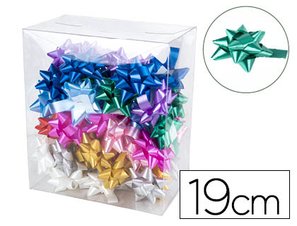 LAZOS FANTASIA LIDERPAPEL 19 MM CAJA DE 50 UNIDADES COLORES SURTIDOS
