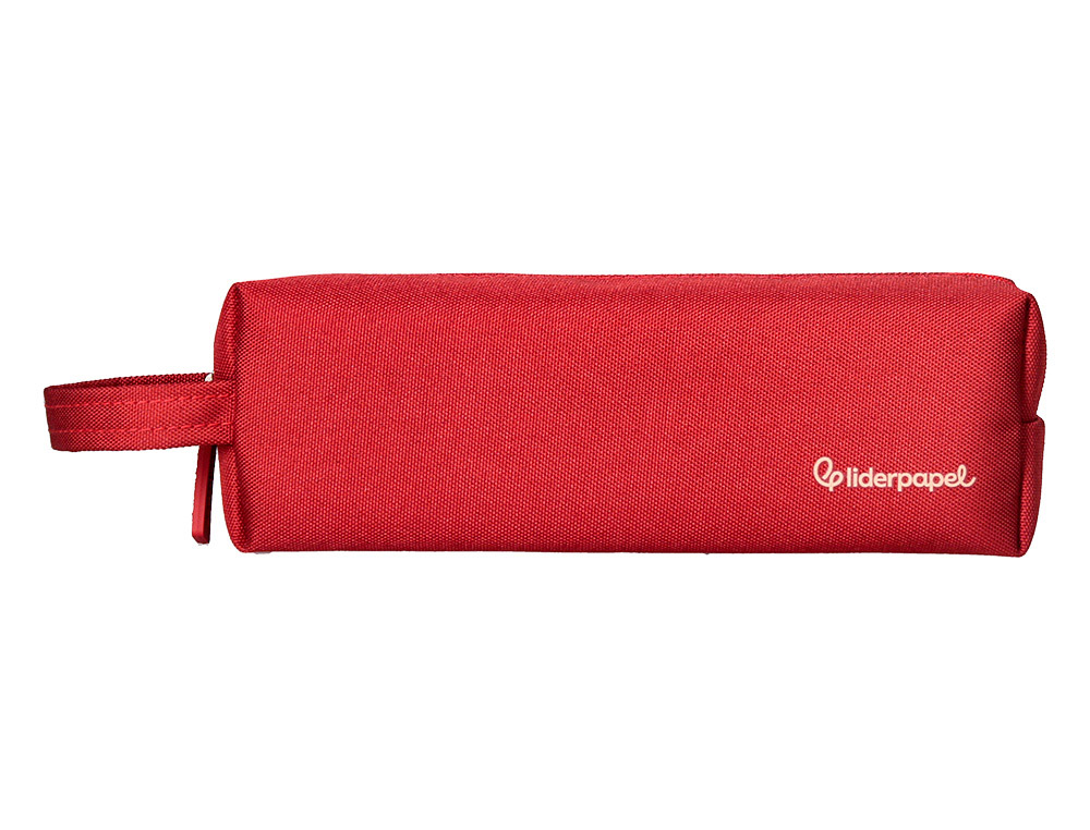 ESTUCHE PORTATODO LIDERPAPEL CLASSIC RECTANGULAR CON ASA 210X70MM ROJO