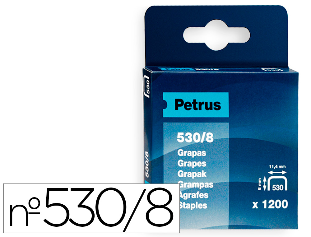 GRAPAS PETRUS N 530/8 CAJA DE 1200 UNIDADES