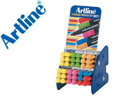 ROTULADORES ARTLINE FLUORESCENTE EK-660 EXPOSITOR DE 36 UNIDADES COLORES SURTIDOS