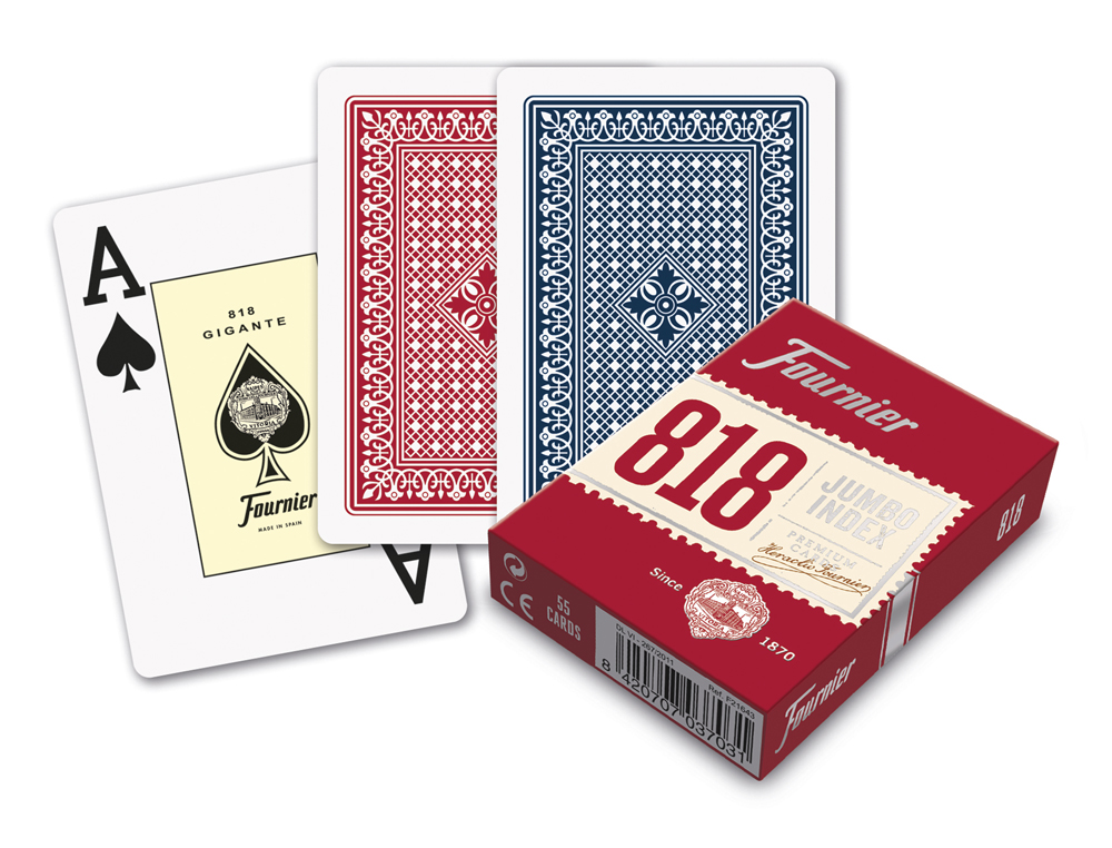 BARAJA FOURNIER POKER INGLES N818 55 CARTAS