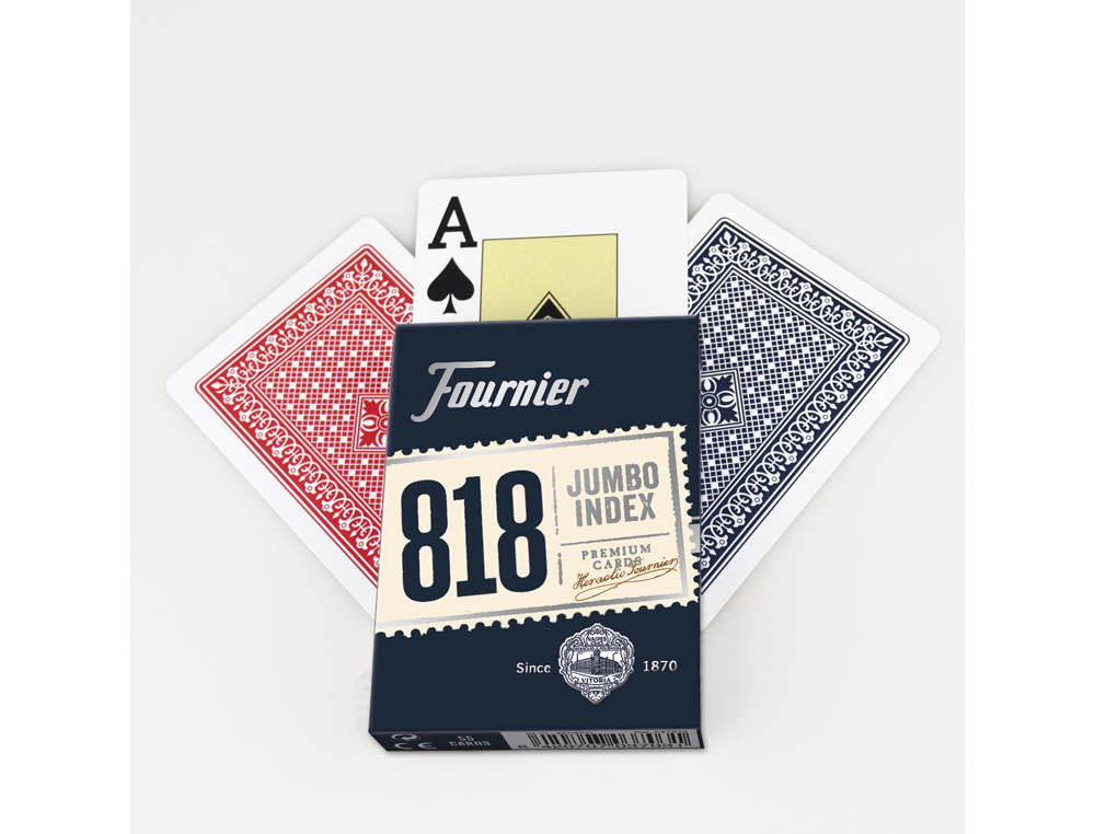 BARAJA FOURNIER POKER INGLES N818 55 CARTAS