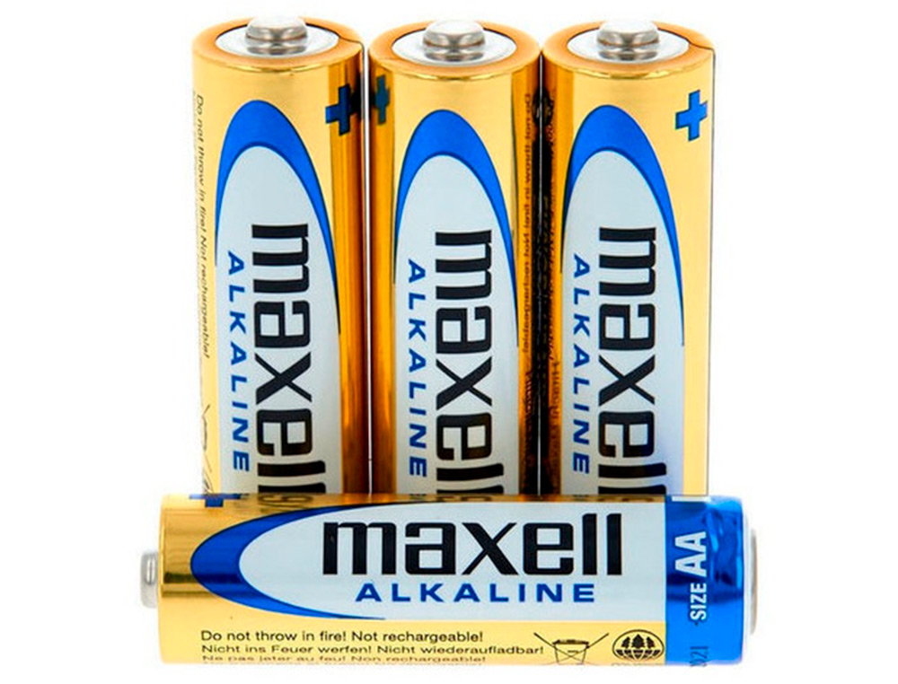 PILA MAXELL ALCALINA 1.5 V TIPO AA LR06 BLISTER DE 4 UNIDADES