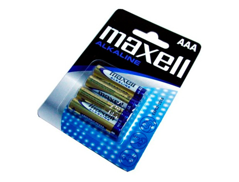 PILA MAXELL ALCALINA 1.5 V TIPO AA LR06 BLISTER DE 4 UNIDADES