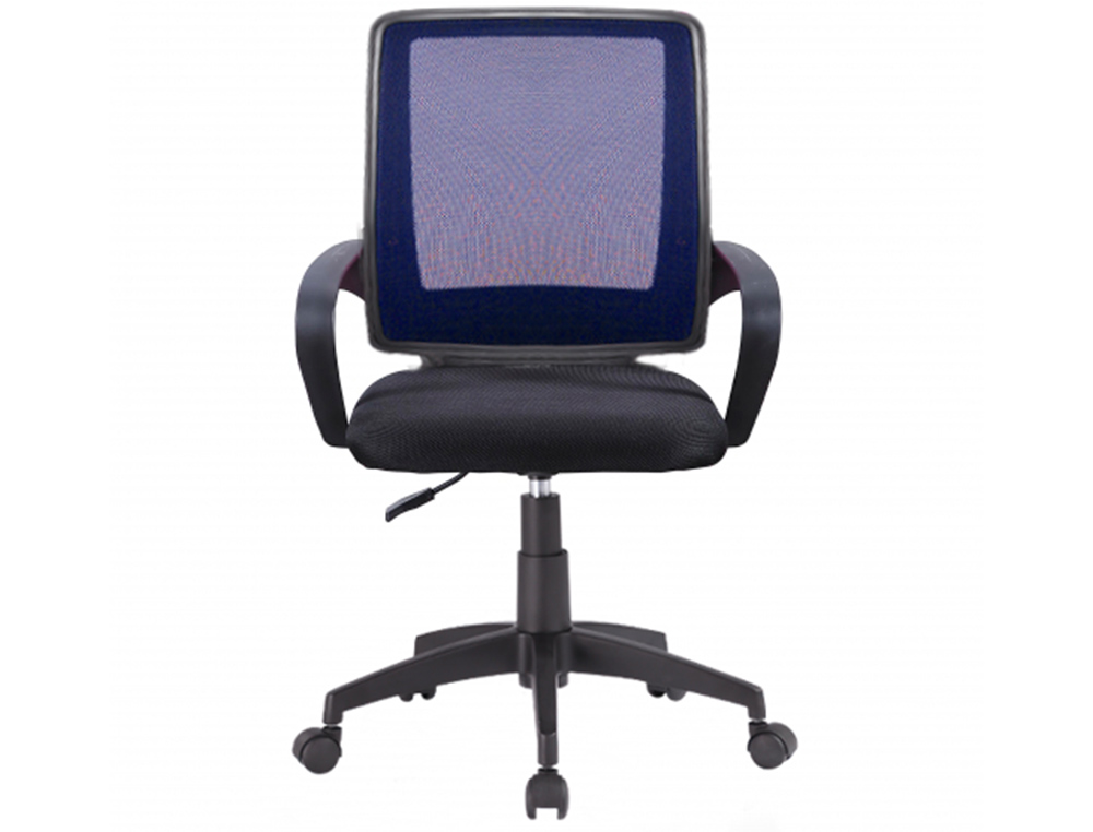 SILLA GIRATORIA Q-CONNECT RESPALDO MEDIO REGULABLE EN ALTURA 900+100X560X570 MM COLOR AZUL
