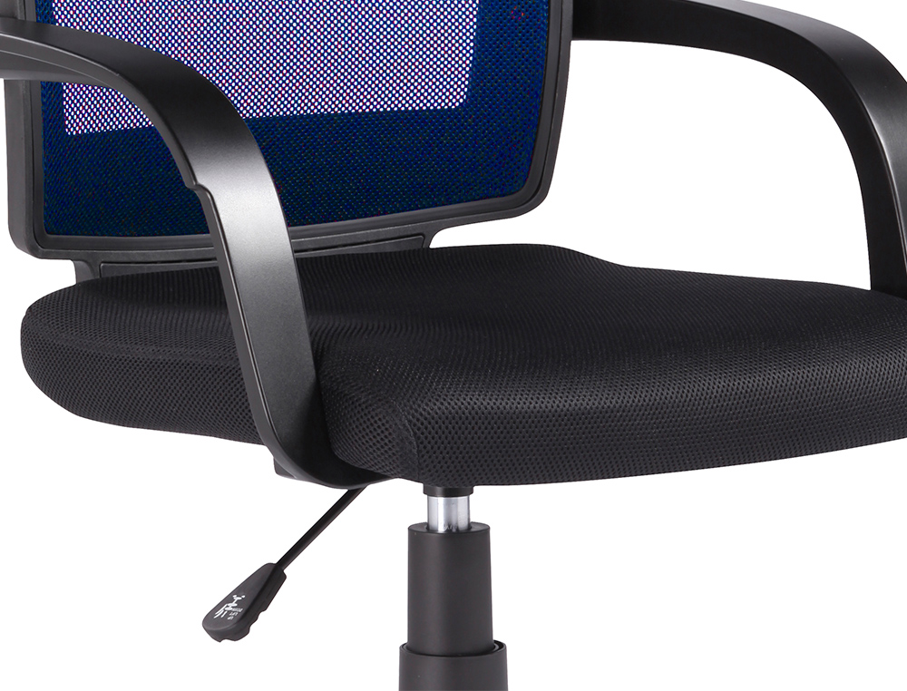 SILLA GIRATORIA Q-CONNECT RESPALDO MEDIO REGULABLE EN ALTURA 900+100X560X570 MM COLOR AZUL