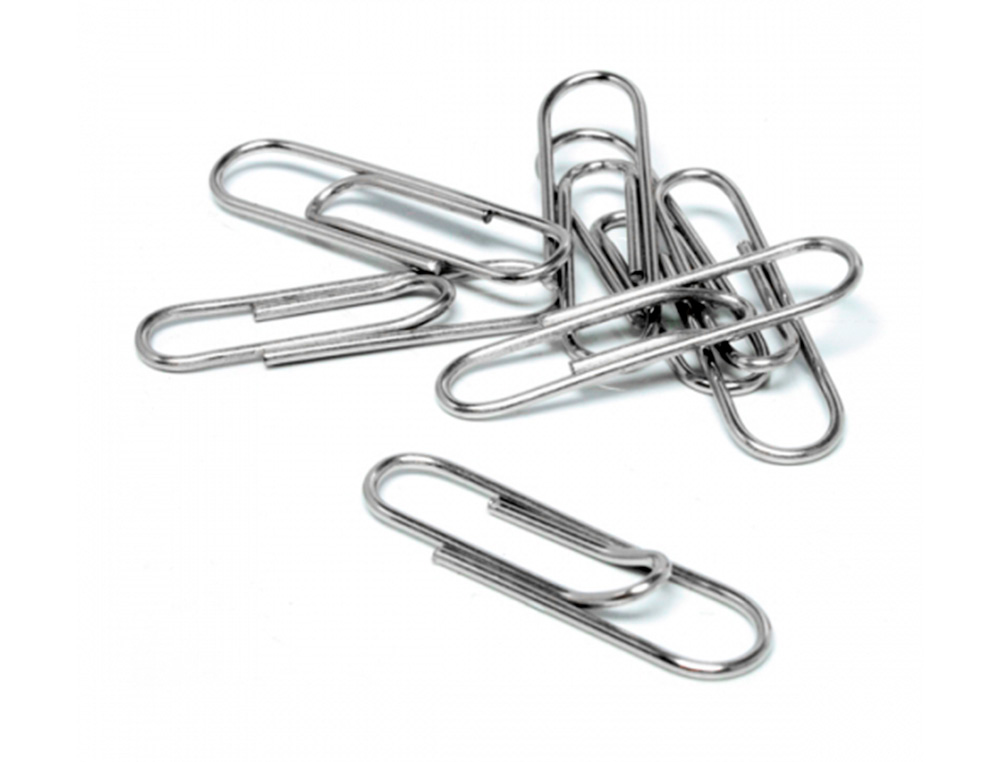 CLIPS NIQUELADOS Q-CONNECT Nº 32 MM CAJA DE 100 UNIDADES