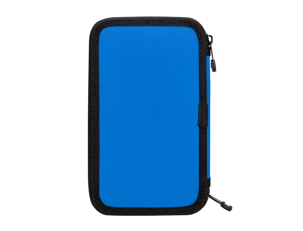 PLUMIER ESCOLAR ANTARTIK DOBLE CREMALLLERA COLOR AZUL 28 PIEZAS