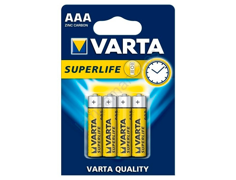 PILA VARTA SALINA SUPERLIFE AAA TIPO R-03 BLISTER DE 4 UNIDADES