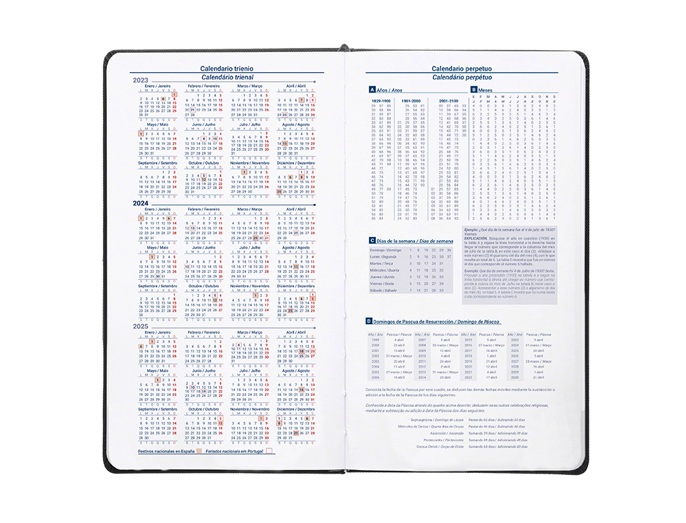 AGENDA ENCUADERNADA LIDERPAPEL KILKIS 8X15 CM 2024 SEMANA VISTA COLOR NEGRO PAPEL 70 GR
