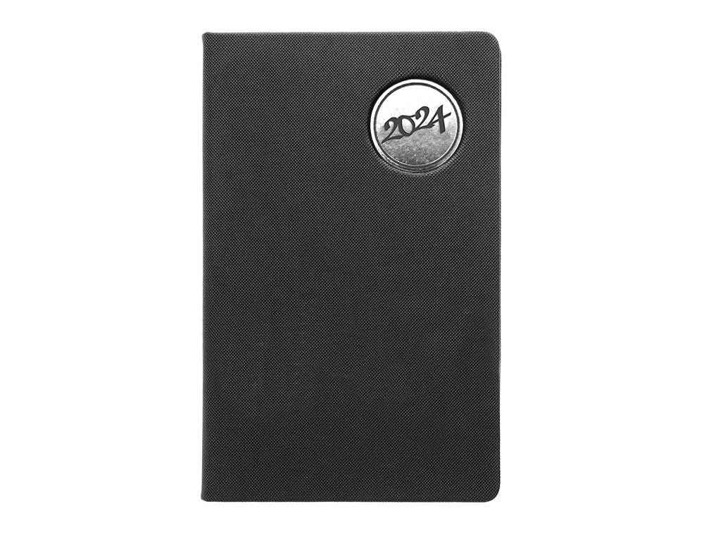 AGENDA ENCUADERNADA LIDERPAPEL KILKIS 8X15 CM 2024 SEMANA VISTA COLOR NEGRO PAPEL 70 GR