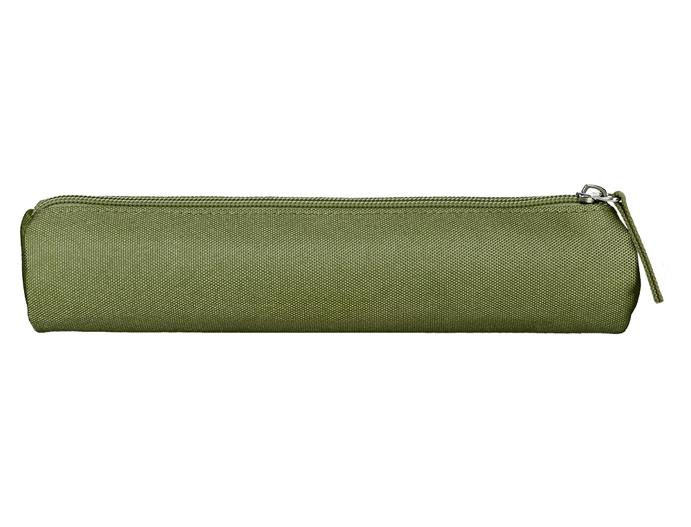 ESTUCHE PORTATODO LIDERPAPEL SLIM CILINDRICO 220X45MM VERDE MILITAR