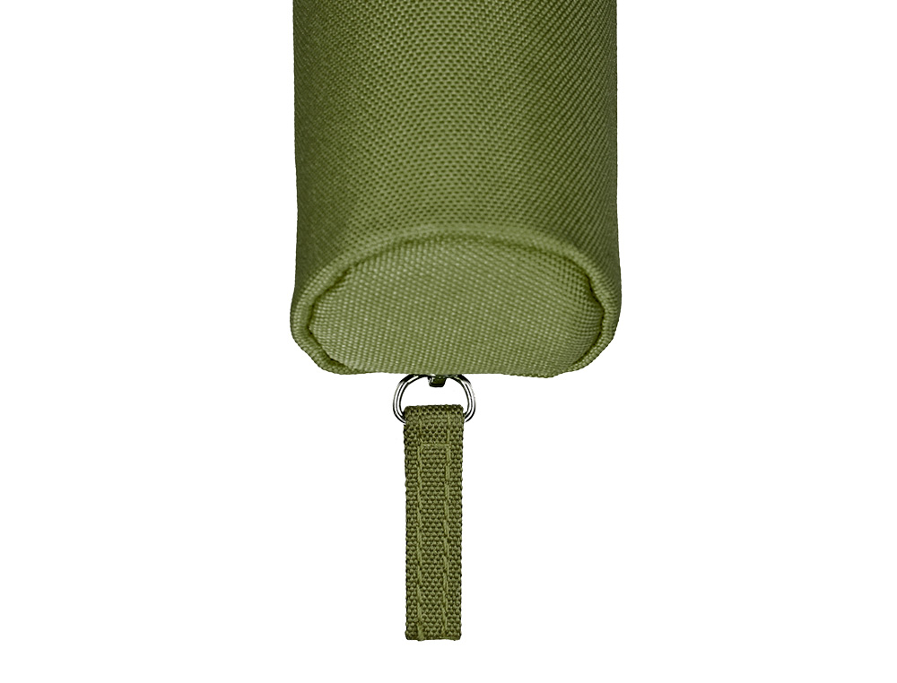 ESTUCHE PORTATODO LIDERPAPEL SLIM CILINDRICO 220X45MM VERDE MILITAR