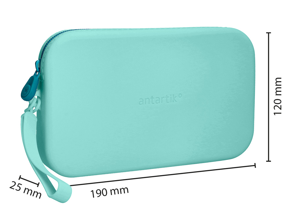 ESTUCHE PORTATODO ANTARTIK TROPICAL DIVE SILICONA SOFT RECTANGULAR 190X120X25 MM MENTA