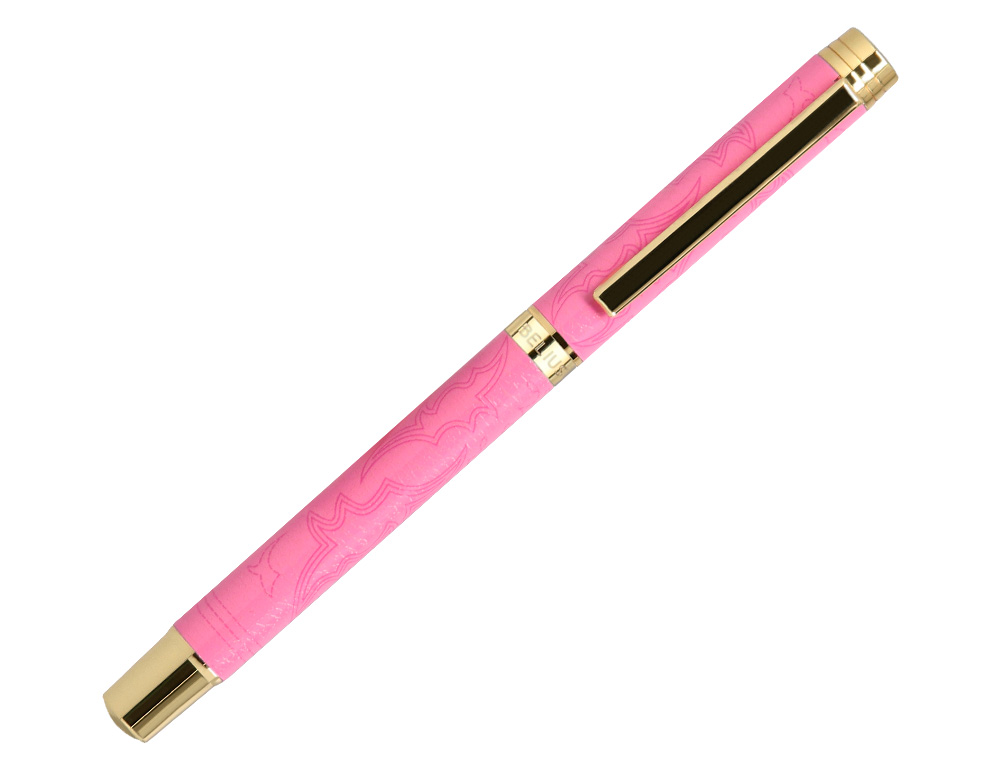 ROLLER BELIUS WILD WEST ALUMINIO COLOR ROSA DORADO TINTA COLOR NEGRO CAJA DE DISEÑO