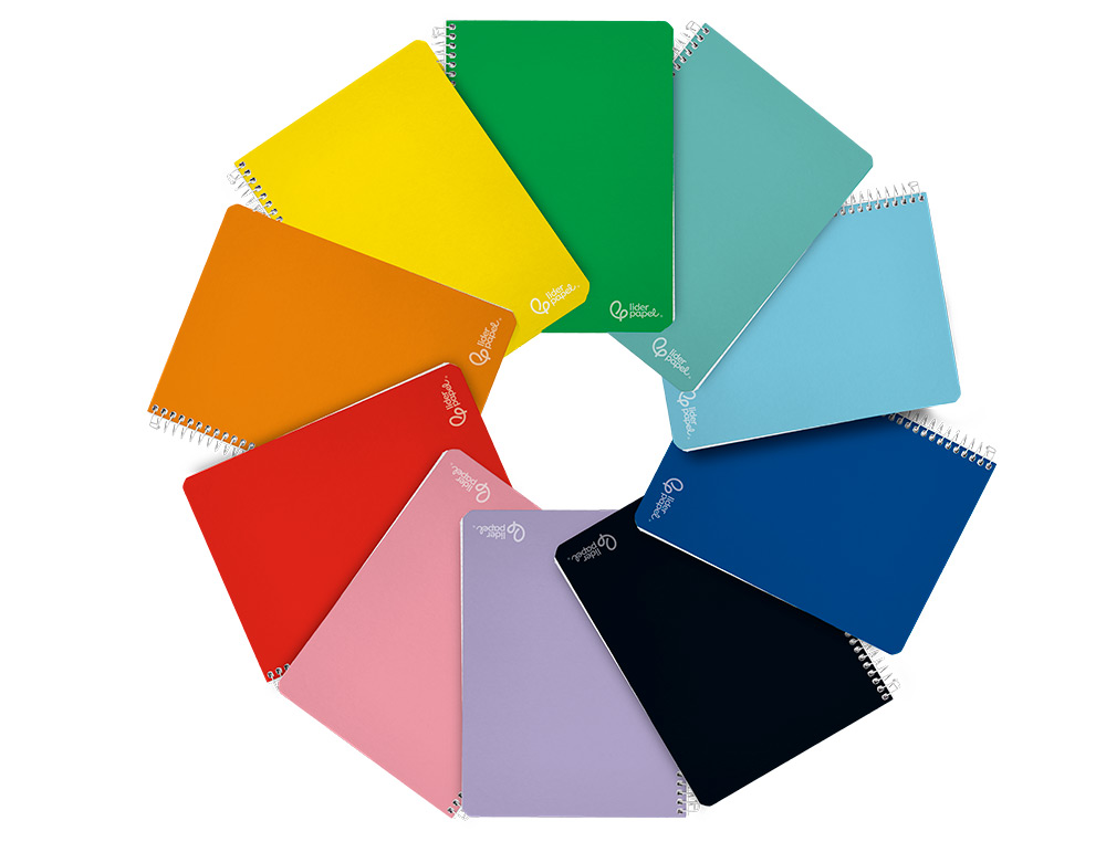 CUADERNO ESPIRAL LIDERPAPEL DIN A5 WITTY TAPA DURA 80H 90GR MILIMETRADO 2MM COLORES SURTIDOS
