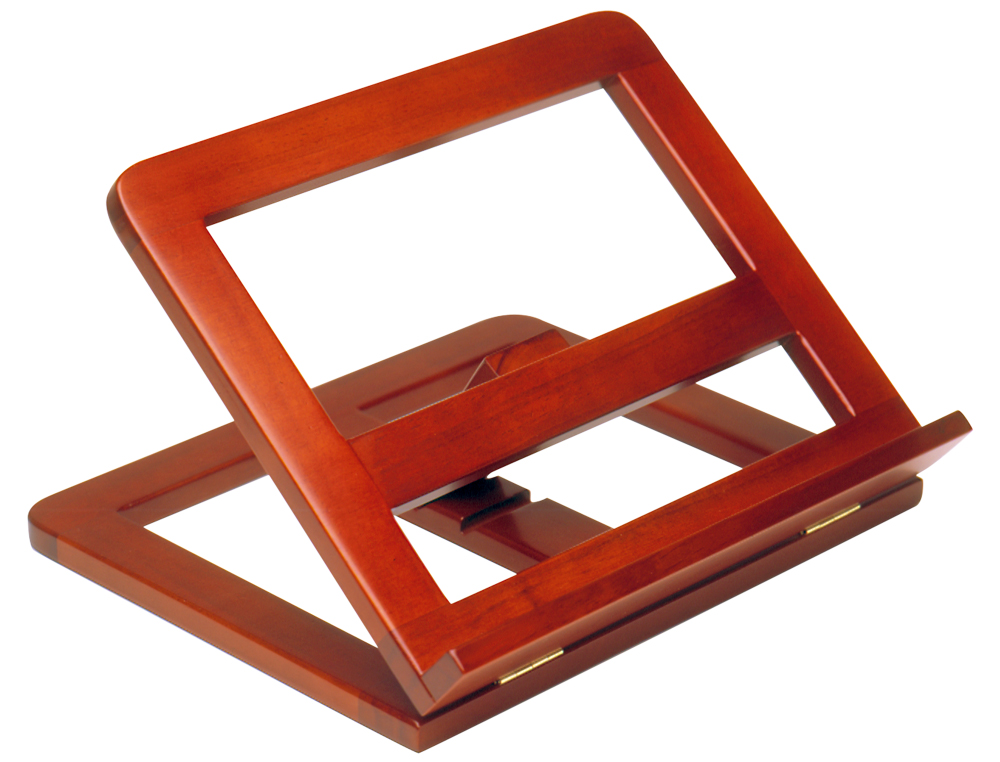 ATRIL SUJETALIBROS Q-CONNECT MADERA COLOR COGNAC 330X270X65 MM
