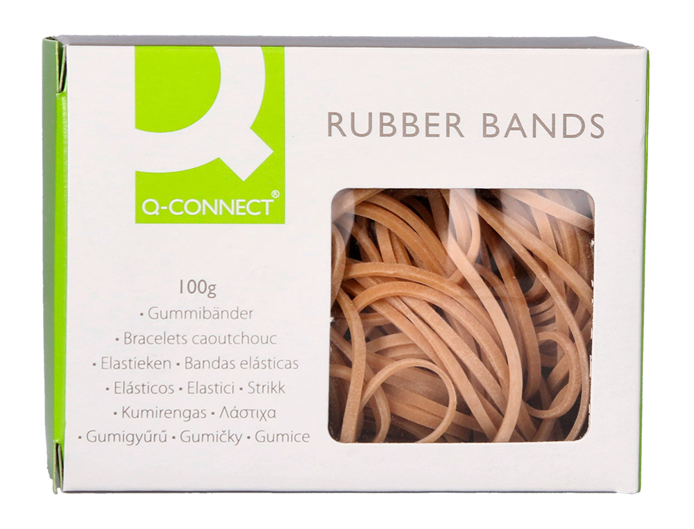 GOMILLAS ELASTICAS Q-CONNECT 100 GR NUMERO 10 100 X 2 MM