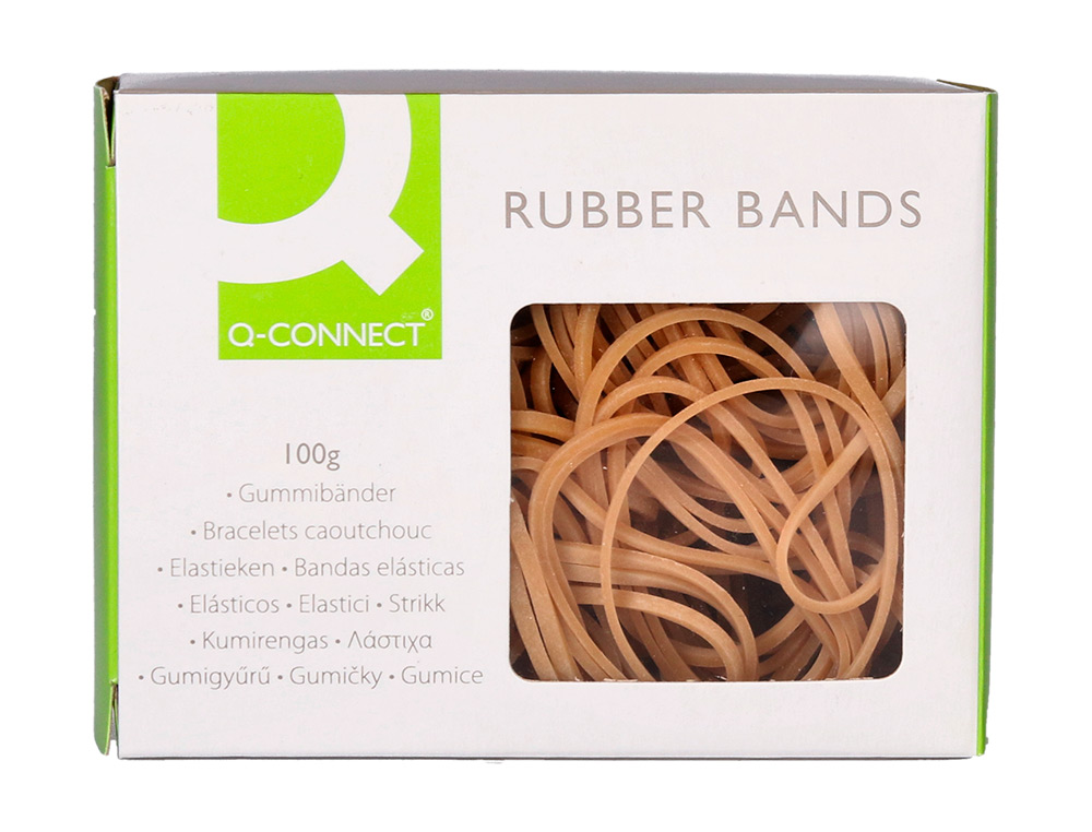 GOMILLAS ELASTICAS Q-CONNECT 100 GR NUMERO 15 150 X 2 MM