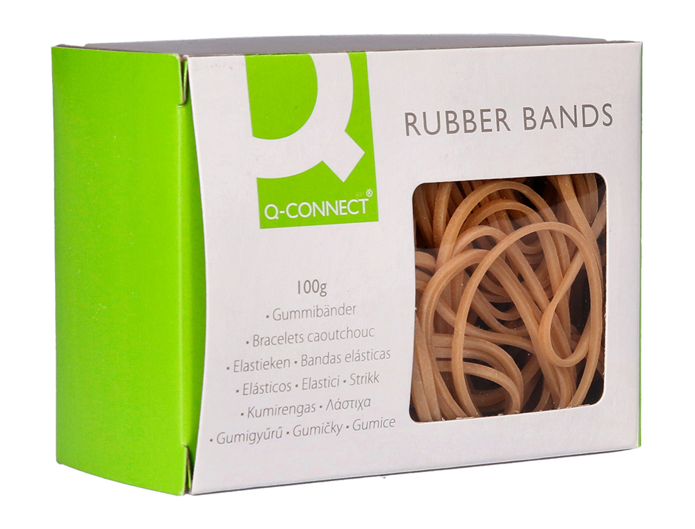 GOMILLAS ELASTICAS Q-CONNECT 100 GR NUMERO 15 150 X 2 MM