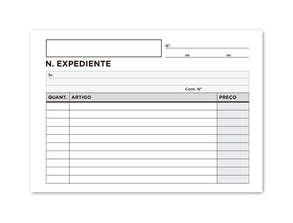 TALONARIO LIDERPAPEL NOTAS DE EXPEDIENTE OCTAVO DUPLO TEXTO EN PORTUGUES
