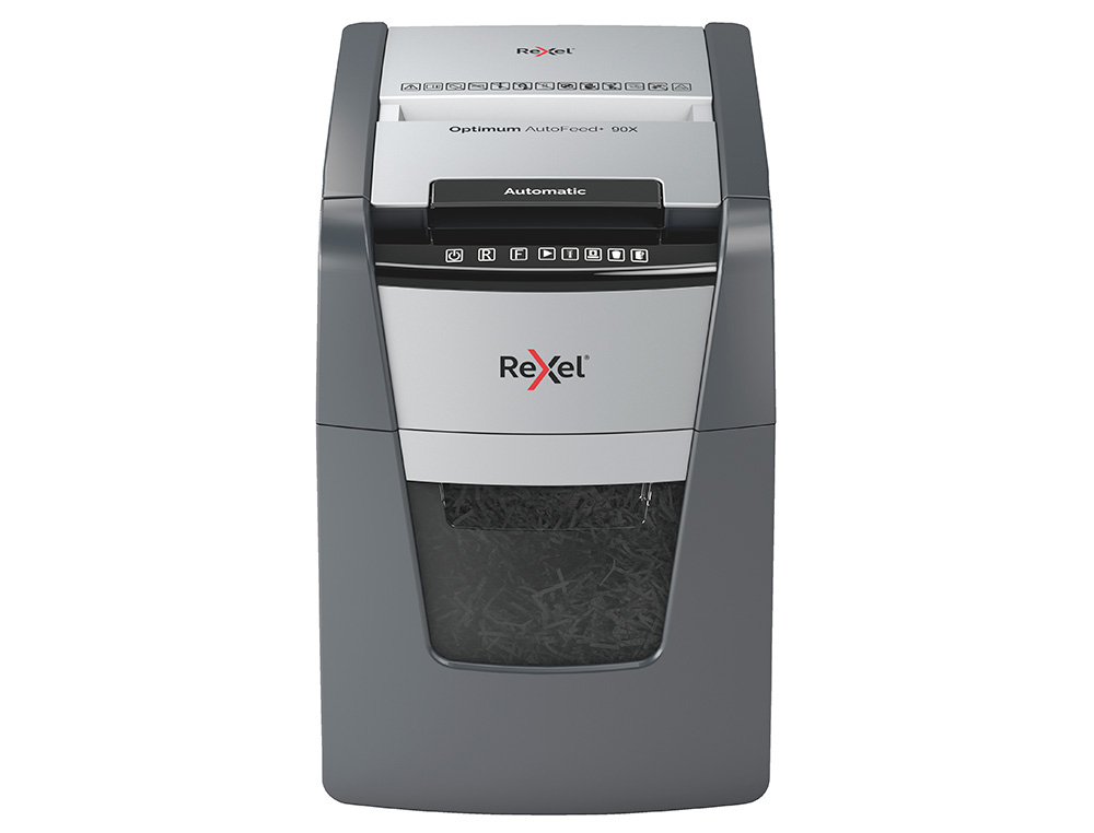DESTRUCTORA DE DOCUMENTOS REXEL OPTIMUM AUTO +90X EU CAPACIDAD CORTE 90 H P4 DESTRUYE GRAPAS CLIPS Y