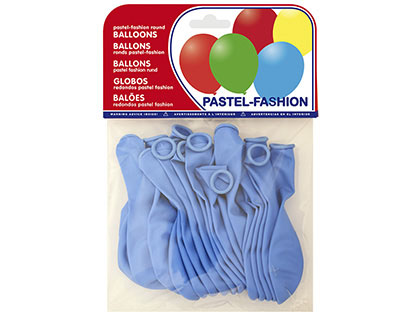 GLOBO 100% LATEX BIODEGRADABLE PASTEL AZUL CELESTE BOLSA DE 20 UNIDADES