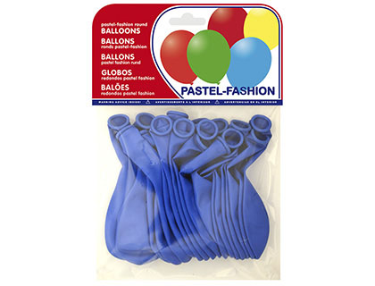 GLOBO 100% LATEX BIODEGRADABLE AZUL MEDIO BOLSA DE 20 UNIDADES
